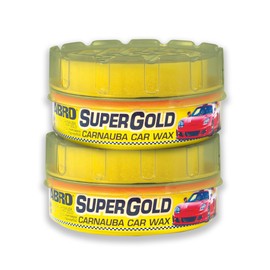 ABRO Super Gold Carnauba Car Wax - Carnauba Wax for Long-Lasting Protection & High Gloss Shine, Car Wax Paste for Cars, Motorcycles, Boats, Safe on All Paint Finishes, Auto Wax, Includes Sponge, 8 oz