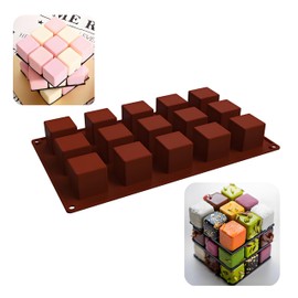 Schokoladenform Silikon Tief, 16 Mulden Hochwertige Schokoladenform Silikon,Tief Dubai Schokolade Form,Silikonform Schokolade,Antihaft Schokoladenform Tief für Dubai Schokolade und Pralinen