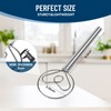 YIGEDA Danish Dough Whisk Stainless Steel Wooden Handle for Sourdough
