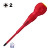 VESSEL Ball Grip VDE Screwdriver (Insulated) PZ2 x 100