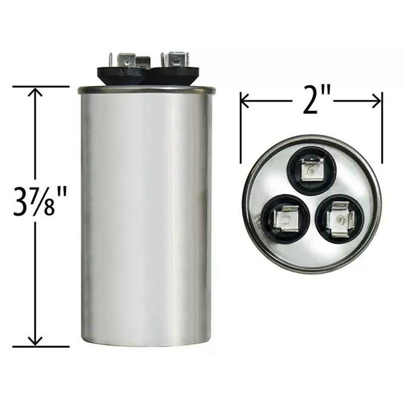 CAPCOM GE Genteq Replacement 40/5 uf 370 VAC Round Dual