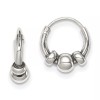 FindingKing Sterling Silver Hoop Earrings Jewerly