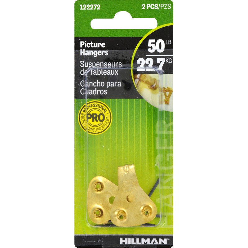 Hillman 122272 Classic Picture Hanger 50lb 2 Pack