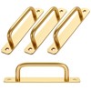 Malimali 4 Pack Gold Barn Door Handles, 5" Hole Center