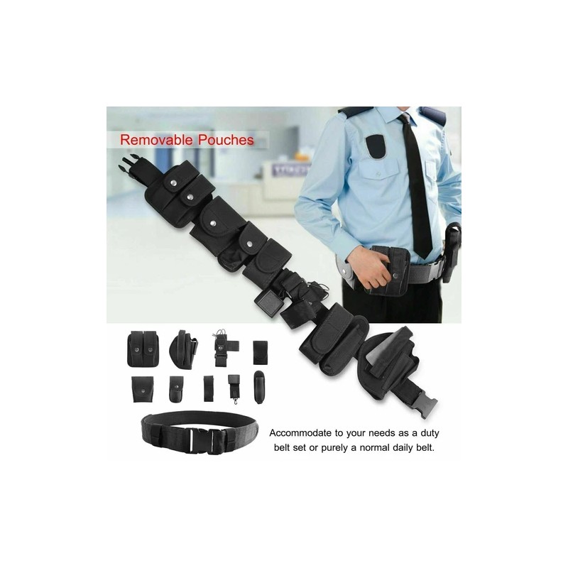 Tactical Police Security Guard Duty Belt Nylon Utility Kit Pouch