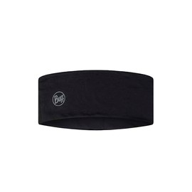 BUFF® Headbands LW Merino Wool Headbands Male Female Adult Temperature Regulating 100% Merino Wool Open Air Sustainable Lightweight Comfort One Size Black
