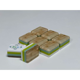 ,American Mahjong Set with 160 Tiles, Custom 4-Layer American Mahjong Tiles,Acrylic Luxury Mahjong,Hand-carved MahjongColor: Bamboo