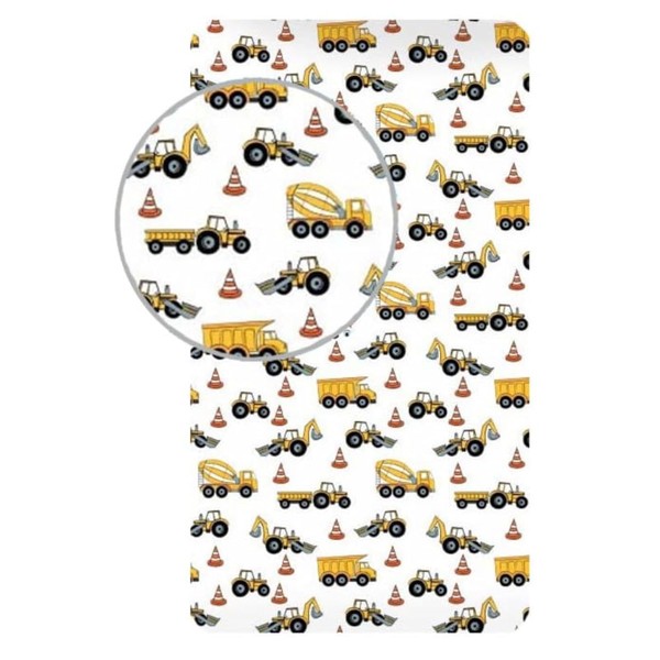 BRANDMAC Fitted Sheet 90 x 200 cm Construction (190017)