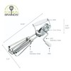 Fox Run Stainless Steel Manual Hand Mixer, White Retro Style