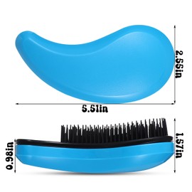 Wanmu Small Dog Brush, Puppy Brushes for Grooming, Gently Cleaning Slicker Hair Brush for Teddy, Yorkies, Maltese, Shih Tzu, Chihuahua, Cats, Rabbits (Blue)