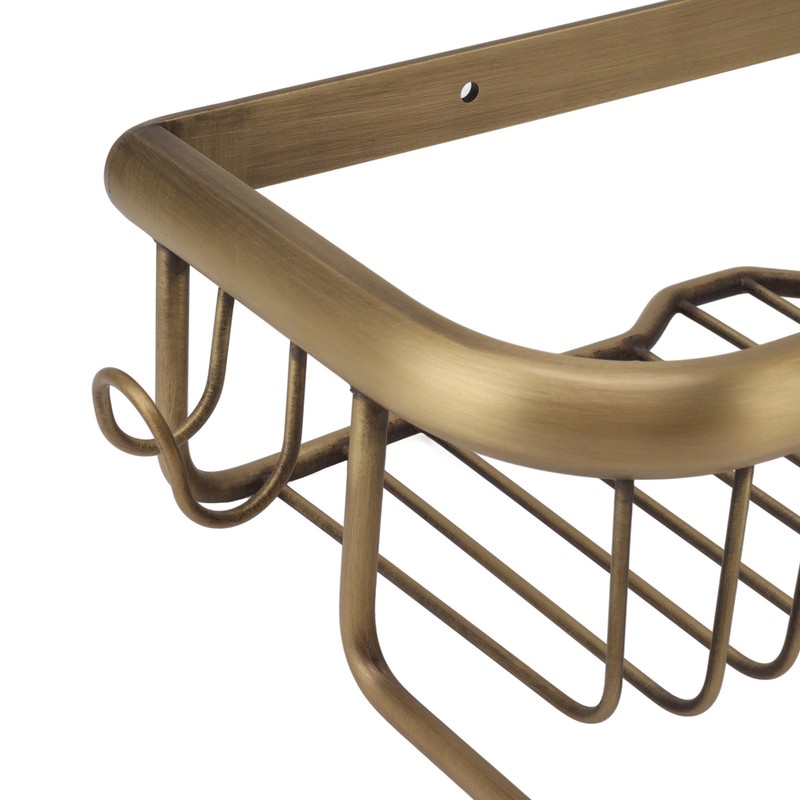 Shower Caddy Retro Style Strong Copper Space Saving Multifunction Bathroom