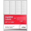 enKo 24000 Labels, 1/2 x 1-3/4 inches - White -
