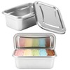 DORMIYA 2 Pcs Thickened Stainless Steel Food Keepers Set, Commercial