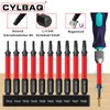 Pack of 10 Triangle Screwdriver Bits 65 mm, CYLBAQ Hex