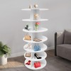 YUYFCC 7 Tier Rotating Shoe Rack Tower 360° Spinning Shoe