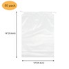 Belinlen 50 Pack 10x14 inch Plastic Travel Drawstring Bags Transparent