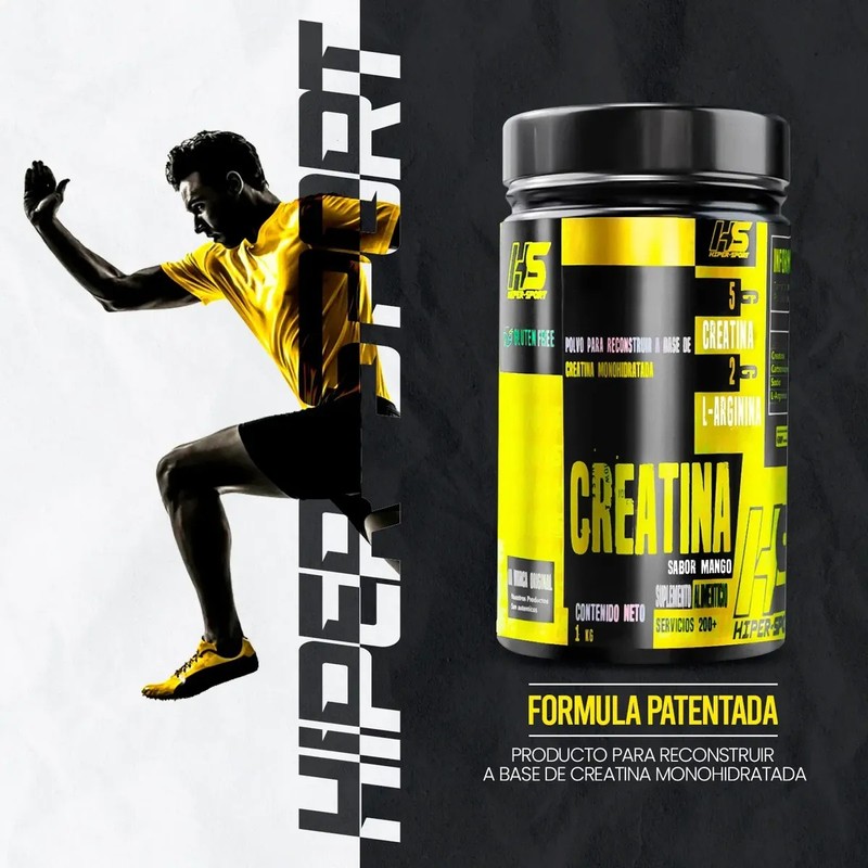 Creatina Monohidratada Hs 1kg 200 Servicios Hiper Sports