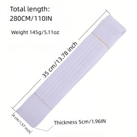 FANBODTA Premium 220cm/87 White Martial Arts Belt for Taekwondo Karate Judo - Double-Layered Cotton Core, Handcrafted Reinforced Stitching, Durable & Comfortable Unisex Durable (Adult/Kids)