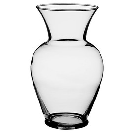 Floral Supply Online 8 3/4" Clear Spring Garden Vase and Flower Guide Booklet - Decorative Glass Flower Vase for Floral Arrangements, Weddings, Home Decor or Office.