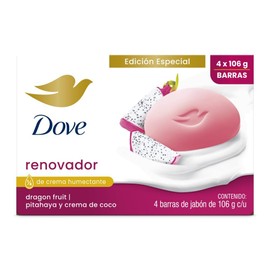 Dove Jabn Dragonfruit en barra, Pack de 4 barras, 106 gr cu