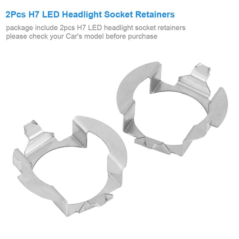 1 Pair H7 LED Headlight Adapter Bulb Base Holder Bulb