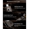 5-in-1 Multi-Functional Torch Lighter, Cutter and Punch, Needle, Holder, Luxury