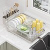 LIYI Dish Drainer,Large Capacity Storage,with Drain Outlet,304 Stainless Steel,Utensil Drain