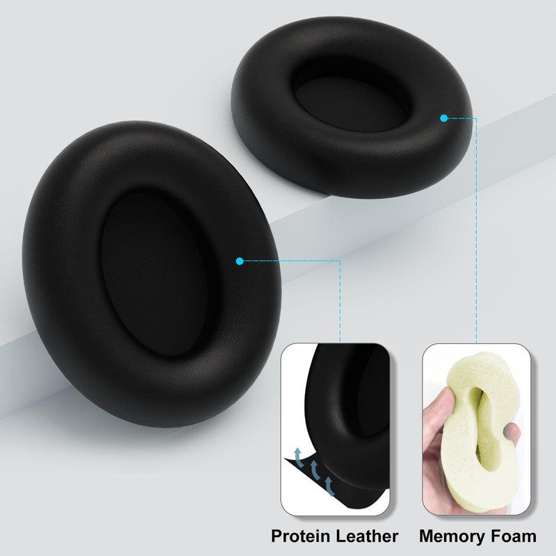DR·AMIU Replacement Ear Pads for Beats Studio Pro, Black