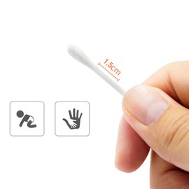 Kisangel 800 PCS/ 2 Boxes Natural Baby Cotton Swabs Round Spiral Head Tip Multipurpose Cotton Buds for Baby Ear Nose Clean (White)