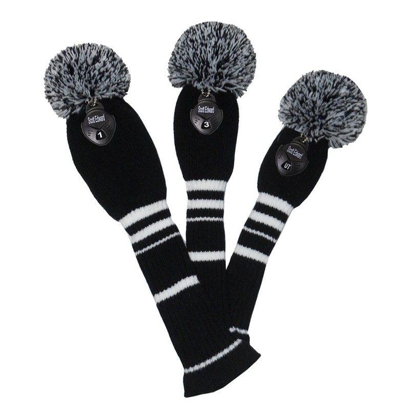 Golf Head Cover Knit Set 3 Piece Set, Golf Club