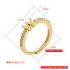 LKingel Gold Initial Rings for Women Dainty Adjustable Open Rings