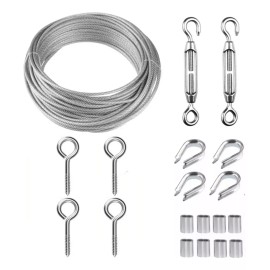 PopBabies Tensor Alambre Gancho Ojo Cables Acero Inoxidable 19pcs