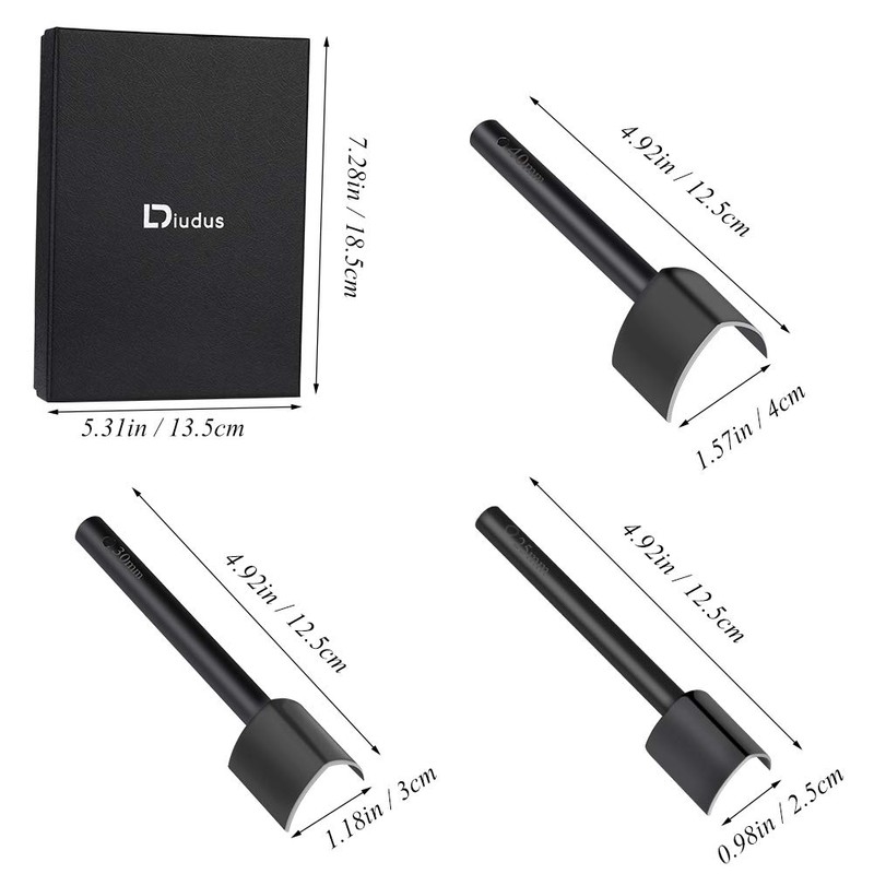 Diudus 3 Sizes Leather Corner Punch 0.98/1.18/1.57 Inch V-Shaped Leather