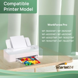 Starlet24 405XL Printer Cartridges Compatible with Epson 405 405XL Multipack for Workforce Pro WF-4820 WF-3820 WF-4830 WF-7840 WF-7830 WF-4825DWF WF-3825 WF-7835 (Pack of 10)