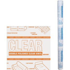 Magic Cover Super 20-Gauge Clear Vinyl Covering, Non-Adhesive, and Versatile Vinyl Roll, Shelf Liner with 0.020-inch Thickness, 54" x 15 Yards