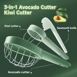 Avocado Slicer Tool, 3-in-1 Avocado Saver with Kiwi Knife Included, Avocado Cutter for Cuber Dicer, Easily Peel and Cut into Pieces, Kitchen Tool that Makes Your Life More Convenient