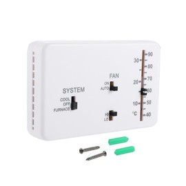 X AUTOHAUX RV Analog Control Heat/Cool Thermostat for Campers 40-90°F