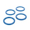 LST 4 x Centre Rings Blue for Alloy Wheels Wheel