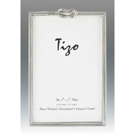 Tizo 4" X 6" Slim Single Knot Silverplate Frame Made in Italy…