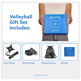 MOTOMY™ Volleyball Training Equipment Aid ‘VolleyPal’ – Solo Rebounder Trainer for Serve, Spike, Set & Pass; Indoor and Outdoor Practice Gear Gifts for Beginners & Experts