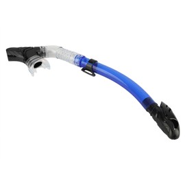 Full Dry Breathing Tube with Comfortable Silicone Mouthpiece and Single Valve (dark blue)