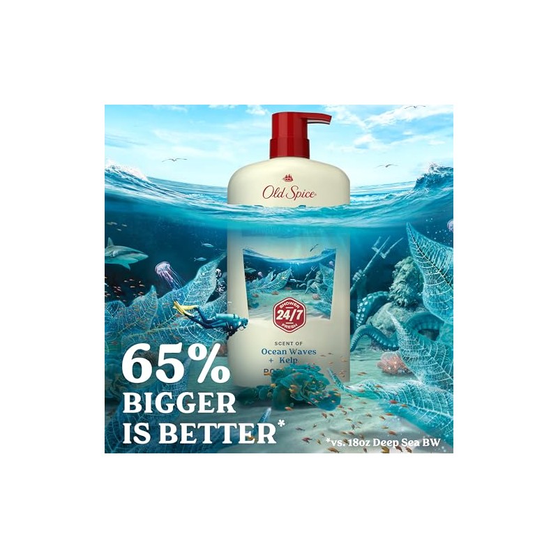 Old Spice Men's Body Wash Deep Cleanse with Deep Sea