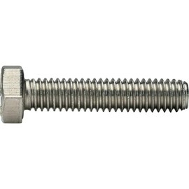 1/2-13 x 3-1/2" Hex Head Cap Screw Bolts, External Hex Drive, Stainless Steel 18-8, Full Thread, Bright Finish, Flat Point, Quantity 5