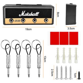 WinGluge Vintage Key Holder, Wall Key Holder, No Drilling, Key Holder, Key Holder, Key Holder, Key Holder, Key Holder, Key Holder, Wall Mounted with 4 Guitar Plugs