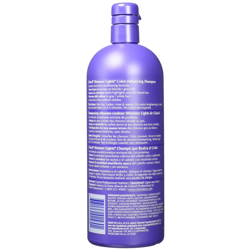 Clairol Shimmer Light Shampoo for Blonde & Silver 31.5oz.