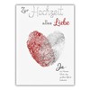Perleberg - Unique wedding card with thumb prints, beautiful heart