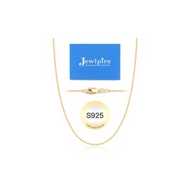 Jewlpire 18k Gold Plated Chain Necklace for Women, 1.3mm Cable Chain Gold Plated Chain for Women Thin & Dainty & Shiny Women's Chain Necklaces 24 Inch