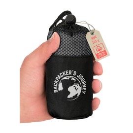 Backpacker's Journey Sleeping Bag Ultralight (Only 225 g) 100% Cotton Hygienic Sleeping Bag without Zip (No Heat Performance) Grey