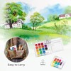 Portable Sketchbook Palette Set, 15 Grids Mini Acrylic Travel Painting