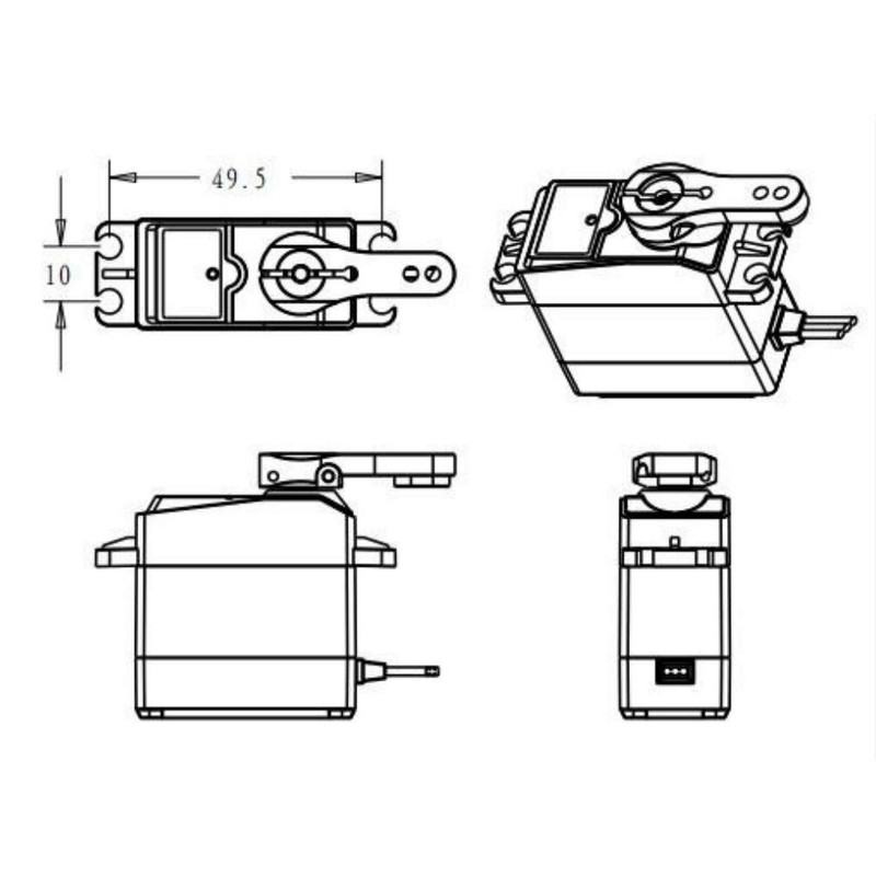 ZOSKAY 6V 20kg/0.09S High Speed DS3218 PRO Servo Waterproof High